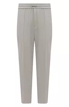 Брюки из шерсти и вискозы Emporio Armani
