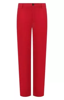 Брюки из смеси льна и хлопка Giorgio Armani