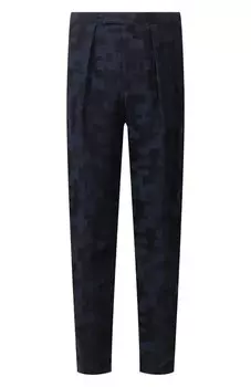Брюки из смеси льна и вискозы Giorgio Armani
