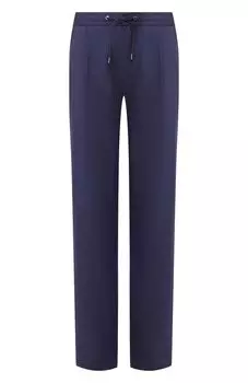 Брюки из смеси шерсти и льна Brioni