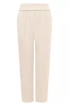 Брюки из вискозы и льна Brunello Cucinelli
