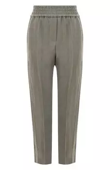 Брюки из вискозы и льна Brunello Cucinelli