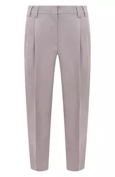 Брюки из вискозы и льна Brunello Cucinelli