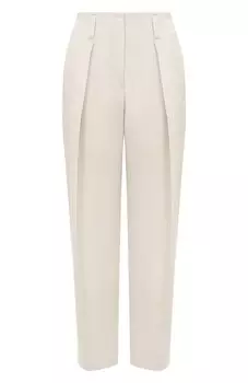 Брюки из вискозы и льна Brunello Cucinelli
