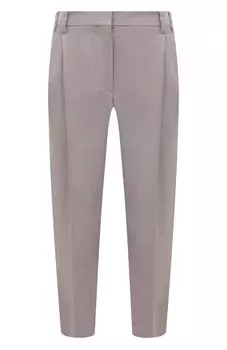 Брюки из вискозы и льна Brunello Cucinelli