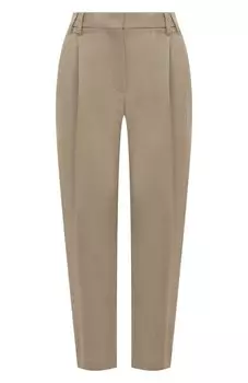 Брюки из вискозы и льна Brunello Cucinelli