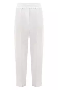 Брюки из вискозы и льна Brunello Cucinelli