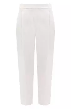 Брюки из вискозы и льна Brunello Cucinelli