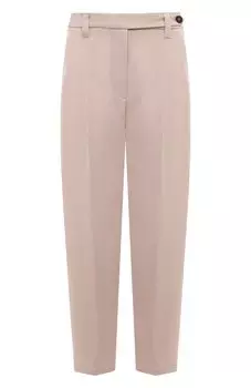 Брюки из вискозы и льна Brunello Cucinelli