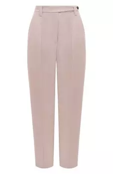 Брюки из вискозы и льна Brunello Cucinelli