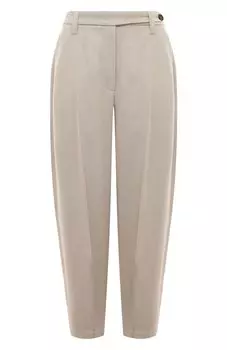 Брюки из вискозы и льна Brunello Cucinelli