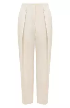 Брюки из вискозы и льна Brunello Cucinelli