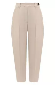 Брюки из вискозы и льна Brunello Cucinelli