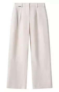 Брюки из вискозы и льна Brunello Cucinelli