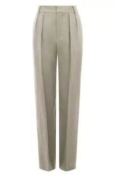 Брюки из вискозы и льна Brunello Cucinelli