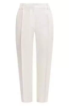 Брюки из вискозы и льна Brunello Cucinelli