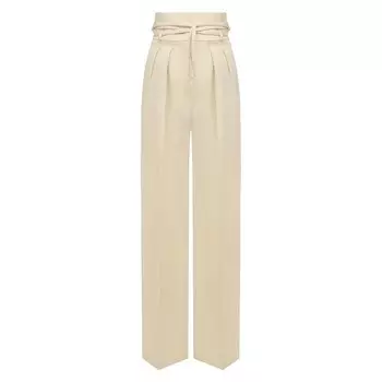 Брюки из вискозы и льна Brunello Cucinelli