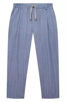 Брюки из вискозы и льна Eleventy