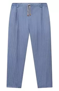 Брюки из вискозы и льна Eleventy