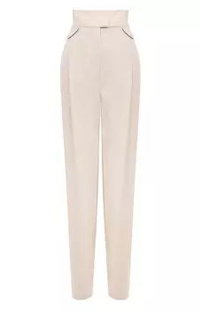 Брюки из вискозы и льна Emporio Armani