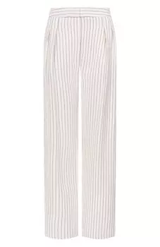 Брюки из вискозы и льна Loulou Studio