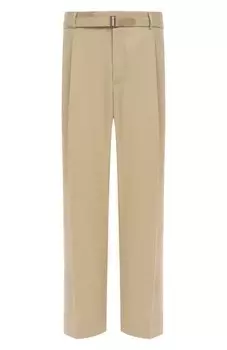 Брюки изо льна и хлопка Brioni
