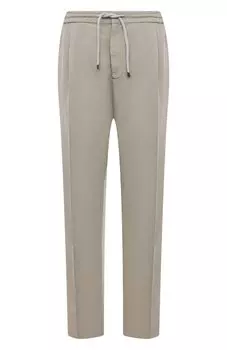 Брюки изо льна и хлопка Brunello Cucinelli