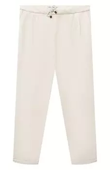 Брюки изо льна и хлопка Brunello Cucinelli