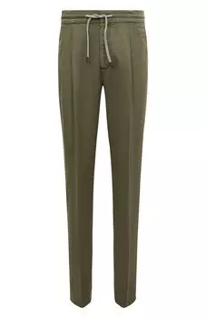 Брюки изо льна и хлопка Brunello Cucinelli