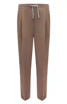 Брюки изо льна и хлопка Brunello Cucinelli