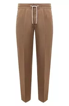 Брюки изо льна и хлопка Brunello Cucinelli