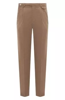 Брюки изо льна и хлопка Brunello Cucinelli
