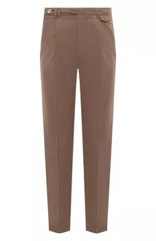 Брюки изо льна и хлопка Brunello Cucinelli