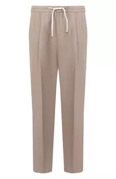 Брюки изо льна и хлопка Brunello Cucinelli