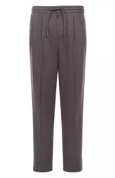 Брюки изо льна и хлопка Brunello Cucinelli
