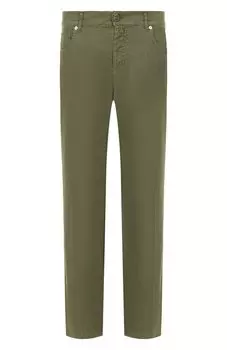 Брюки изо льна и хлопка Kiton