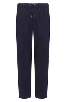 Брюки изо льна и хлопка Kiton