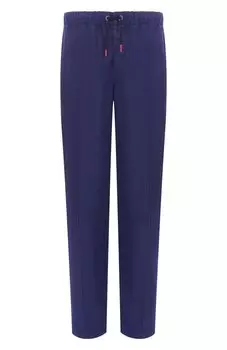 Брюки изо льна и хлопка Kiton