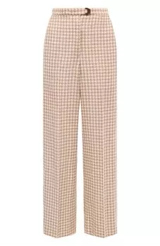 Брюки изо льна и шелка Agnona