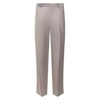 Брюки изо льна и шерсти Brioni