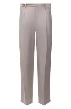 Брюки изо льна и шерсти Brioni