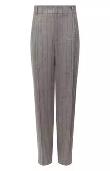 Брюки изо льна и шерсти Brunello Cucinelli