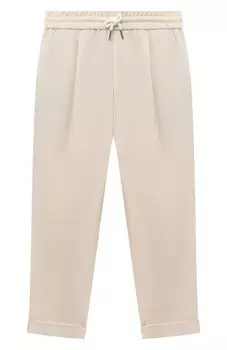Брюки изо льна и шерсти Brunello Cucinelli