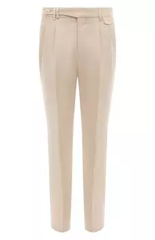 Брюки изо льна и шерсти Brunello Cucinelli