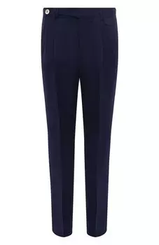 Брюки изо льна и шерсти Brunello Cucinelli