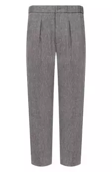 Брюки изо льна и шерсти Giorgio Armani