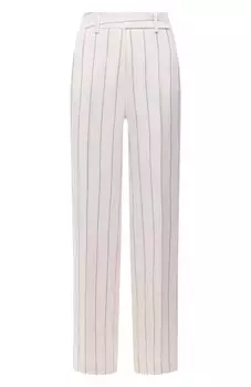 Брюки изо льна и шерсти Kiton