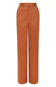 Брюки изо льна и шерсти Kiton