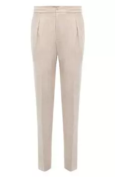 Брюки изо льна и шерсти Marco Pescarolo