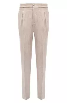 Брюки изо льна и шерсти Marco Pescarolo